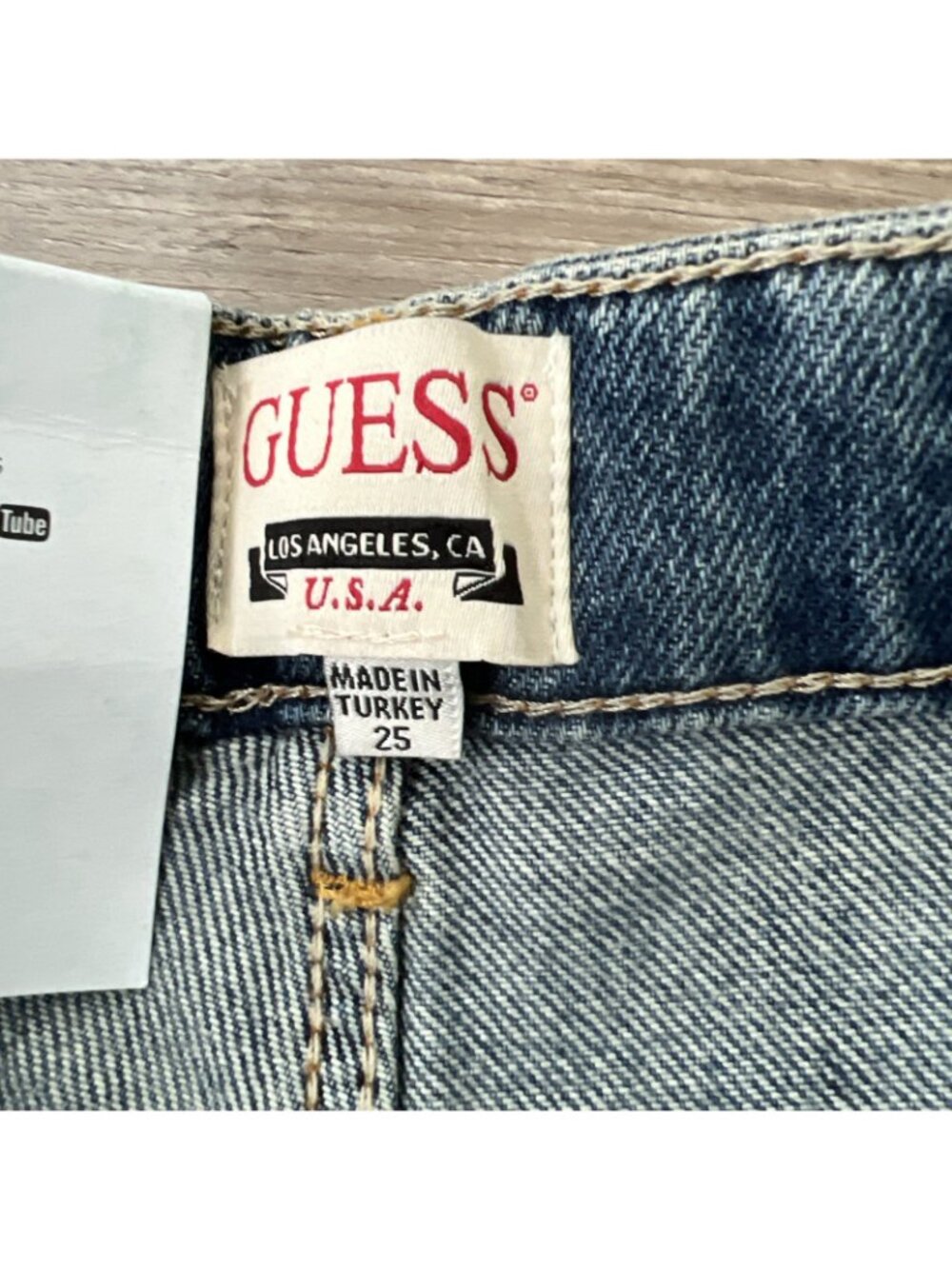 NWT Guess Straight High 80s Straight Jeans Womens 25 Medium Wash High Rise - Picture 4 of 16